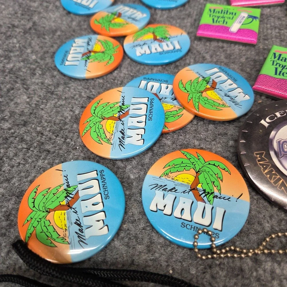 Alcohol Bartender‎ Pins Lot Liquor Shnapps Malibu Jose Cuervo Promo RARE